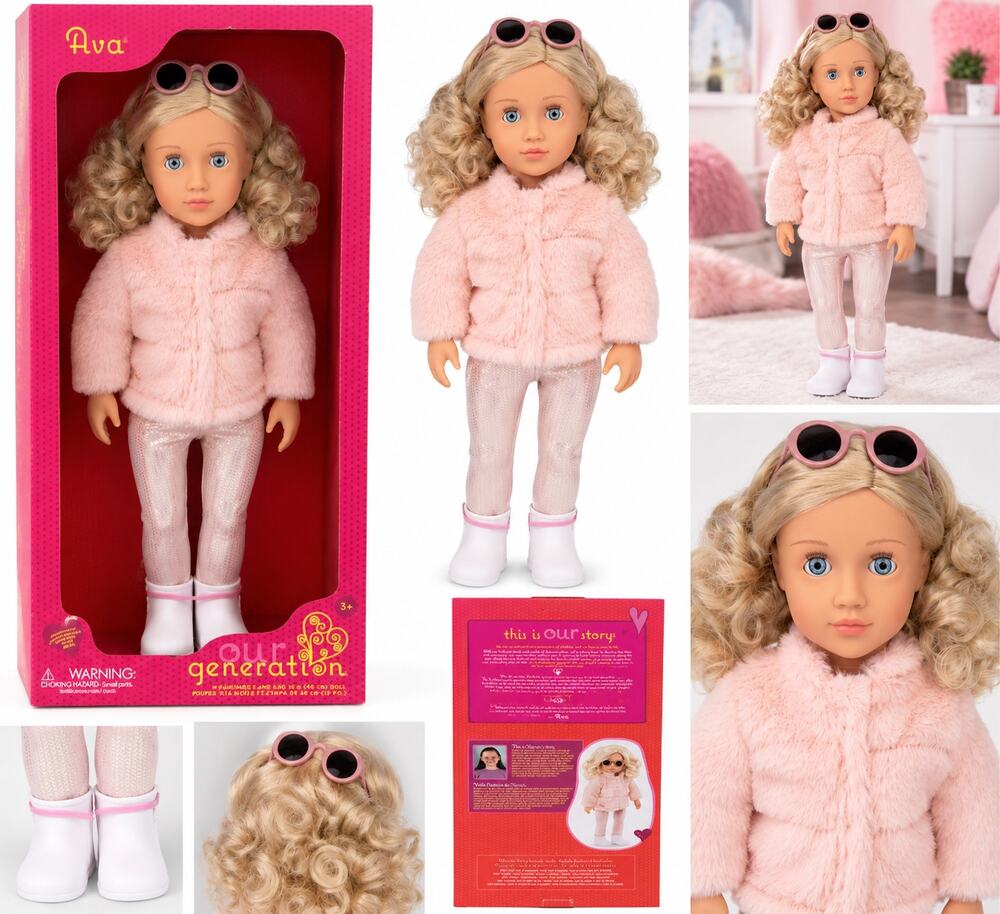 Our Generation Ava 18" Fashion Doll – Blonde Hair Pink Outfit & Sunglasses